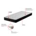 Colchão Solteiro Howie Misto D45 (17x88x188) Preto e Branco