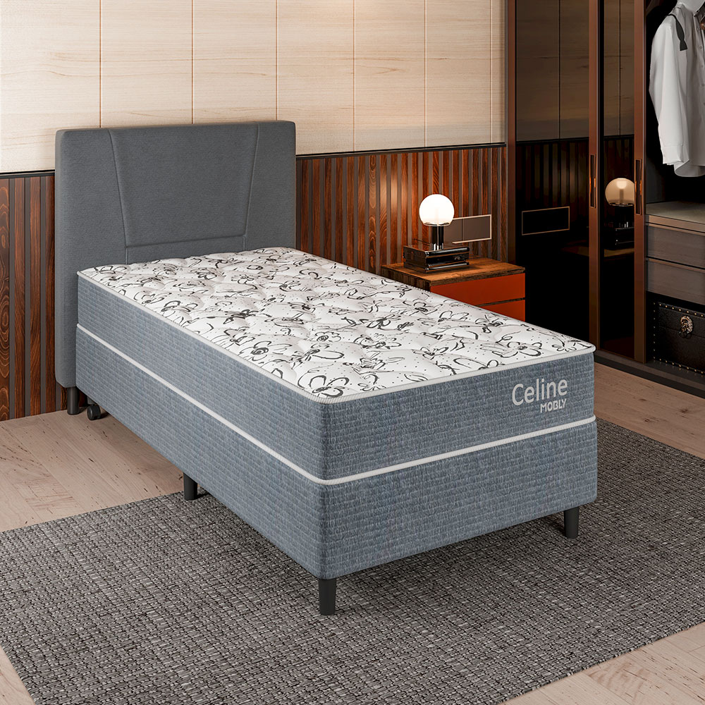 Colchão Solteiro Mola Ensacada Celine (22x88x188) Cinza