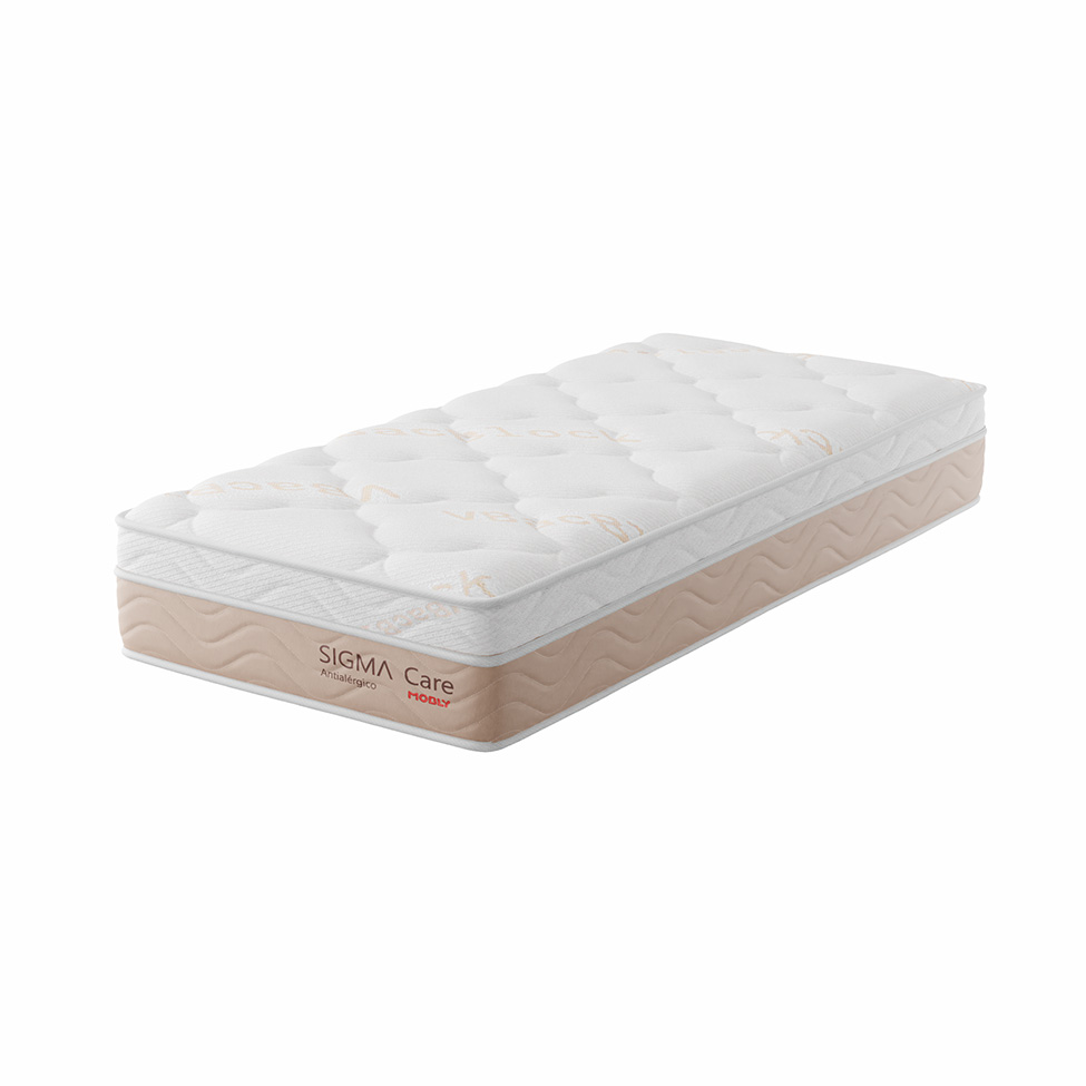 Colchão Solteiro Sigma Care Misto (23x78x188) Bege e Branco