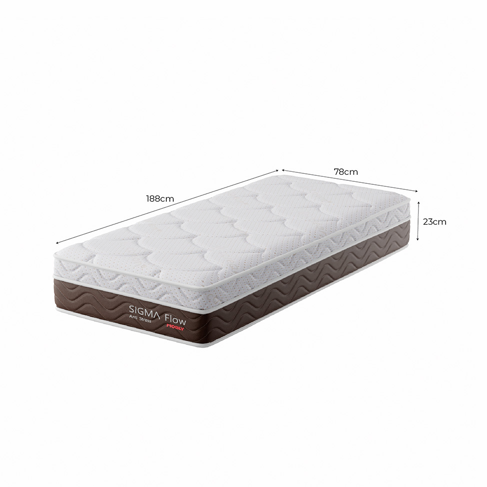 Colchão Solteiro Sigma Flow Misto Anti Stress (23x78x188)