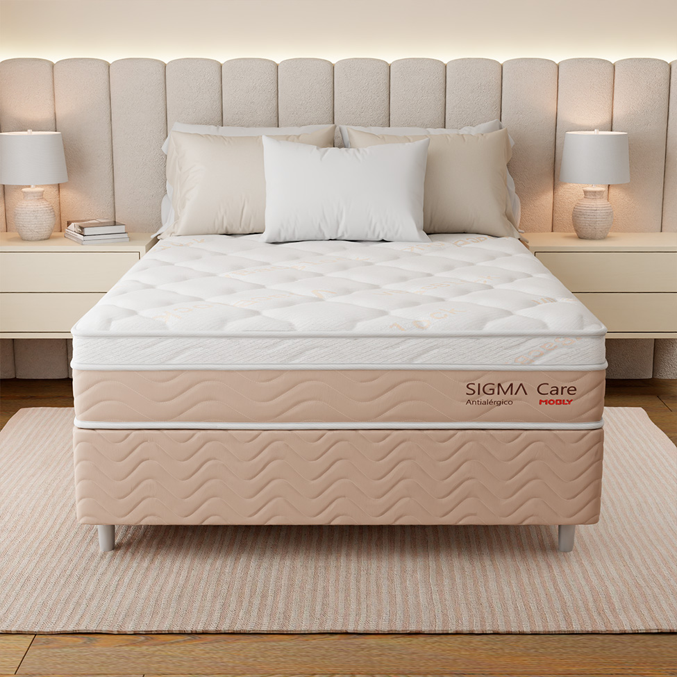 Colchão Viúva Sigma Care Misto (23x128x188) Bege e Branco