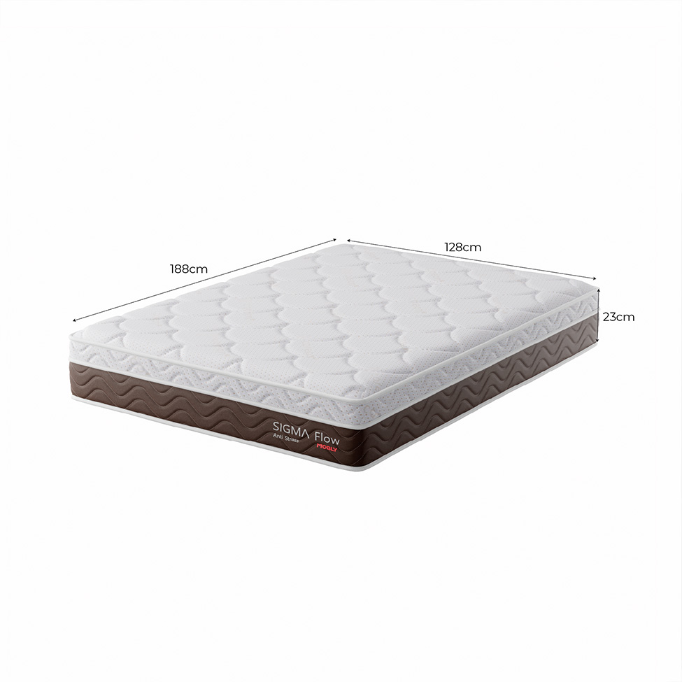 Colchão Viúva Sigma Flow Misto (23x128x188) Marrom e Branco
