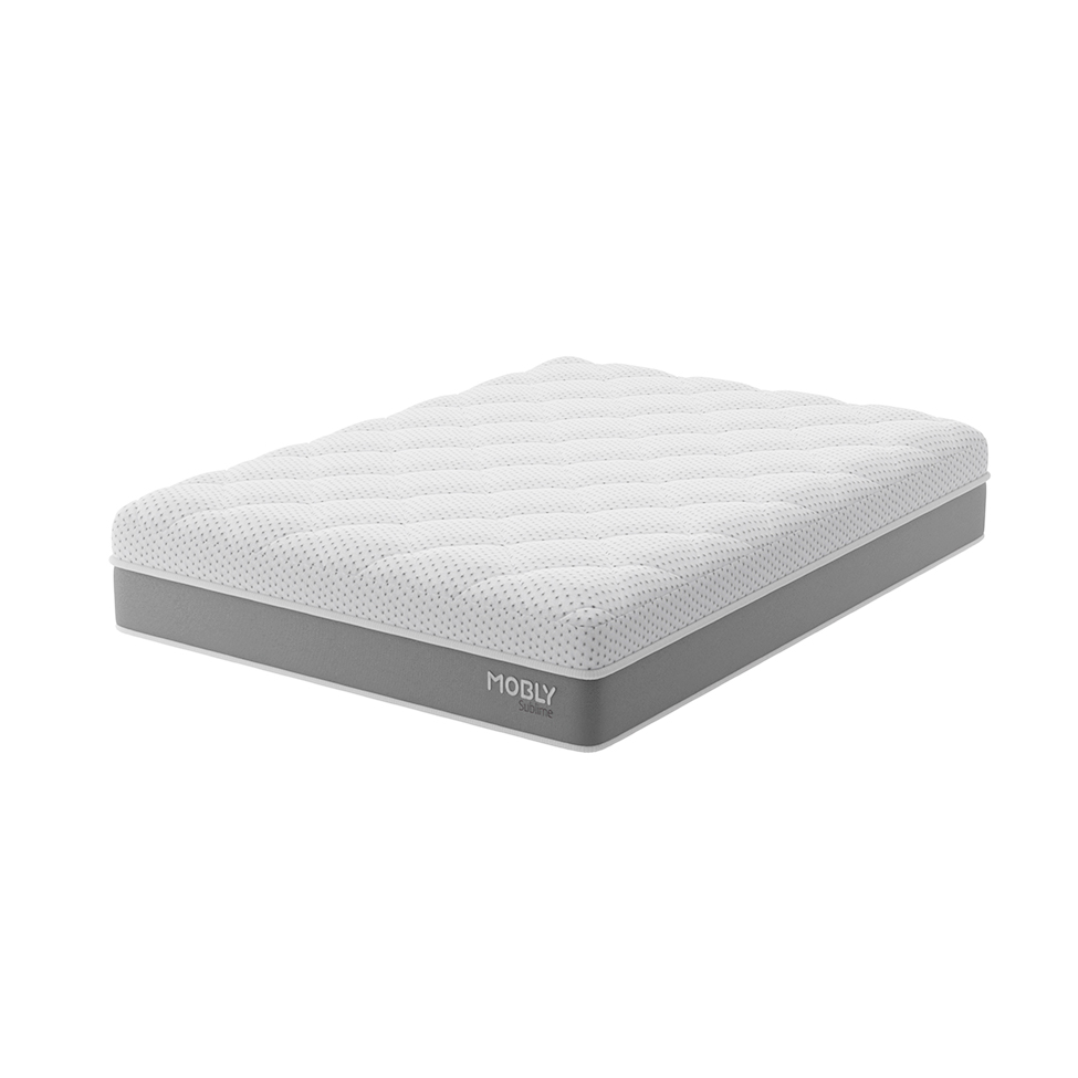 Colchão Viúva Sublime Mola Ensacada e Espuma Viscoelástica (32x128x188) Cinza e Branco