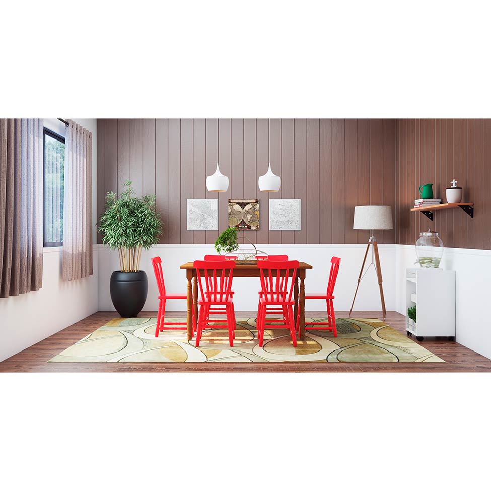Conjunto 2 Cadeiras de Cozinha Dalas Vermelha