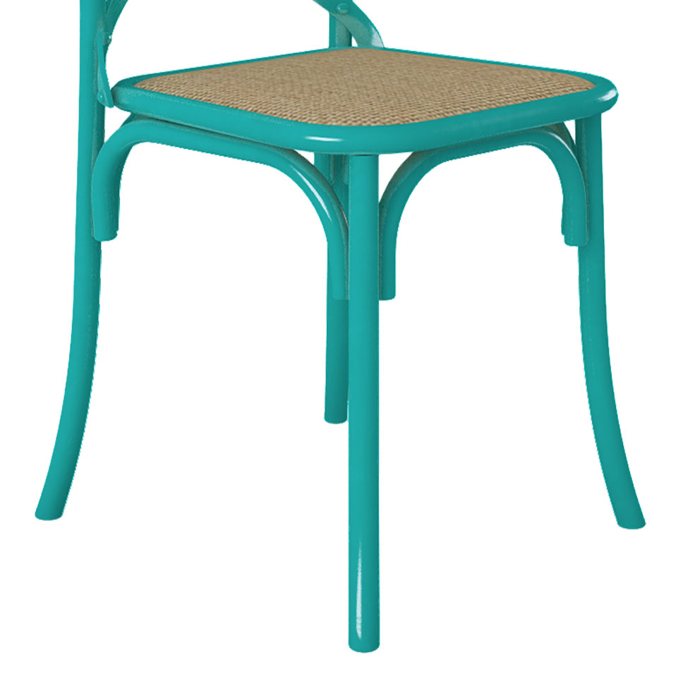 Conjunto 2 Cadeiras de Cozinha Katarina Azul e Bege New Green