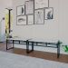 Conjunto com 2 Bancos de Jantar Wooden Branco e Preto