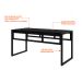 Conjunto com 2 Bancos de Jantar Wooden Ônix e Preto