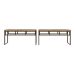 Conjunto com 2 Bancos de Jantar Wooden Carvalho Dark e Preto