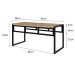 Conjunto com 2 Bancos de Jantar Wooden Carvalho e Preto