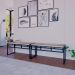 Conjunto com 2 Bancos de Jantar Wooden Carvalho e Preto