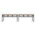 Conjunto com 2 Bancos de Jantar Wooden Mel e Preto