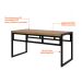 Conjunto com 2 Bancos de Jantar Wooden Mel e Preto