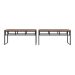 Conjunto com 2 Bancos de Jantar Wooden Nogal e Preto