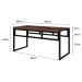 Conjunto com 2 Bancos de Jantar Wooden Nogal e Preto