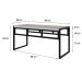 Conjunto com 2 Bancos de Jantar Wooden Snow e Preto