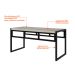Conjunto com 2 Bancos de Jantar Wooden Snow e Preto
