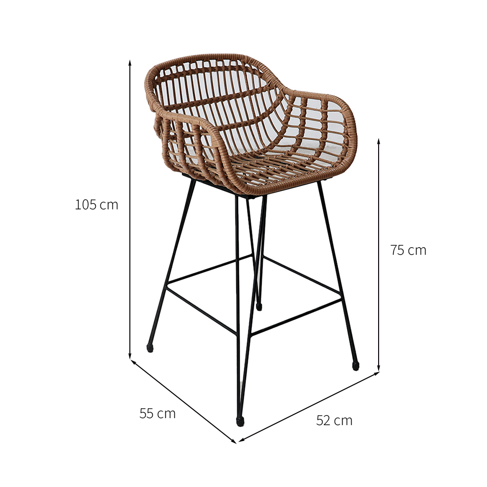 Conjunto com 2 Banquetas Amalfi Natural