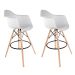 Conjunto com 2 Banquetas Arm Branco
