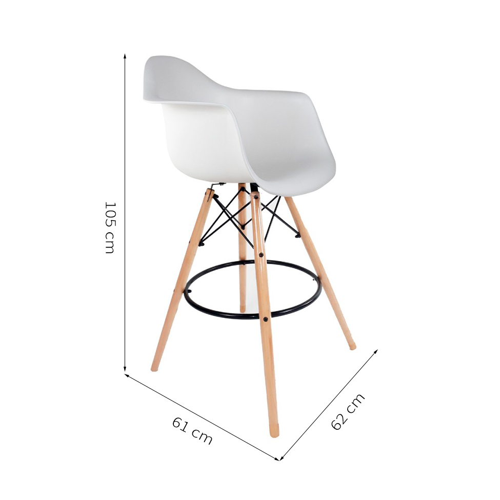 Conjunto com 2 Banquetas Arm Branco