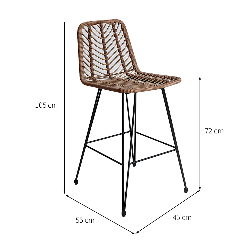 Conjunto com 2 Banquetas Bodrum Natural