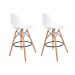 Conjunto com 2 Banquetas Charles Eames Branco