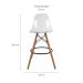 Conjunto com 2 Banquetas Charles Eames Cristal