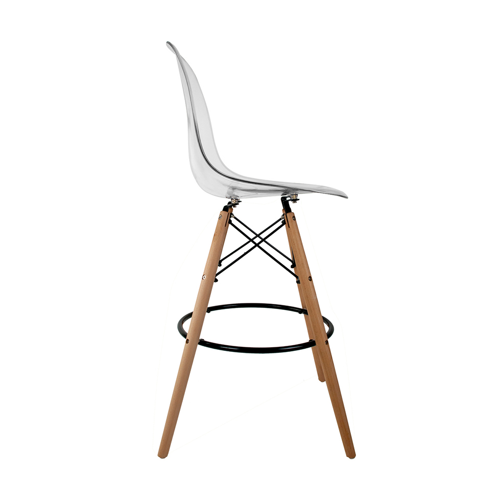 Conjunto com 2 Banquetas Charles Eames Cristal