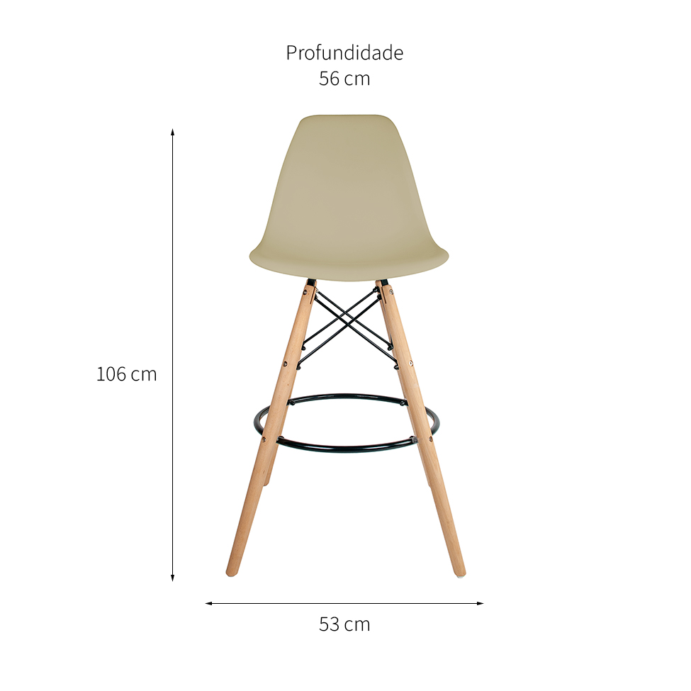 Conjunto com 2 Banquetas Charles Eames Fendi