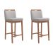 Conjunto com 2 Banquetas Dani Cinza e Nogueira