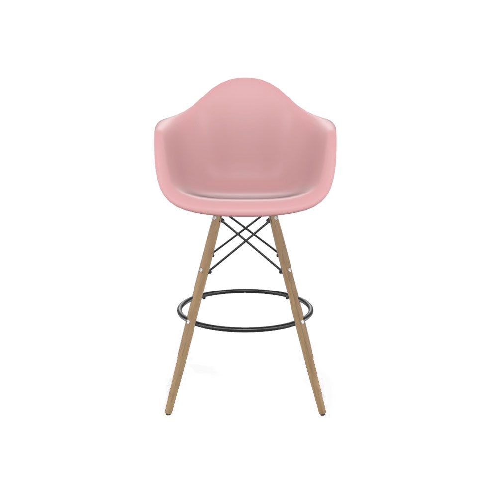 Conjunto com 2 Banquetas Eames Arm DSW Rosa
