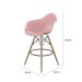 Conjunto com 2 Banquetas Eames Arm DSW Rosa