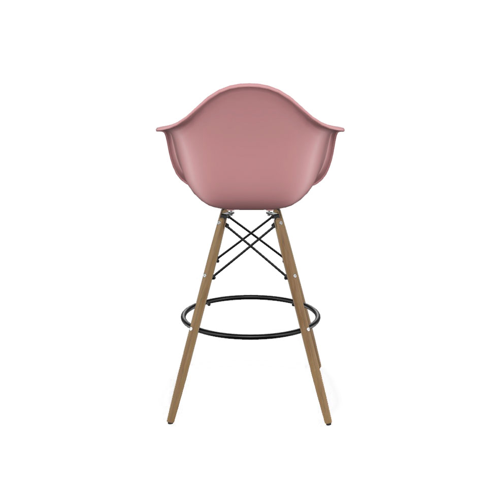 Conjunto com 2 Banquetas Eames Arm DSW Rosa