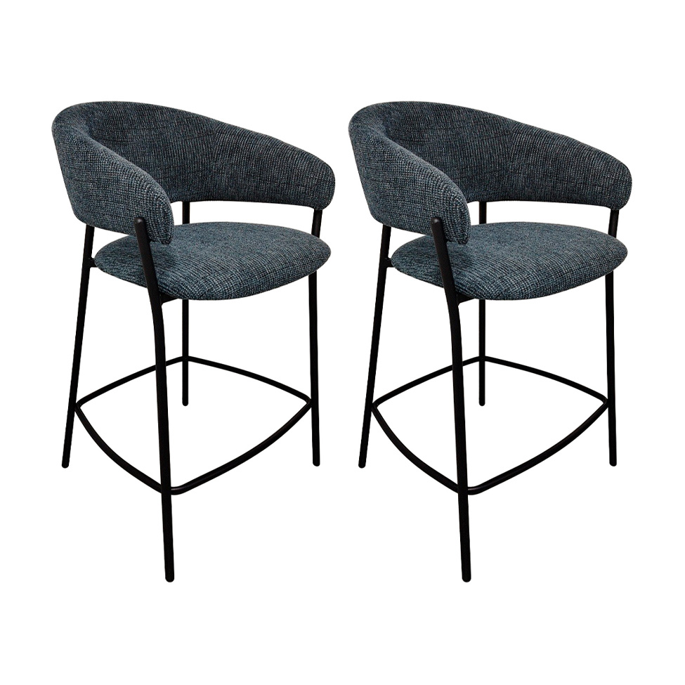 Conjunto com 2 Banquetas Fixas Leone Jeans