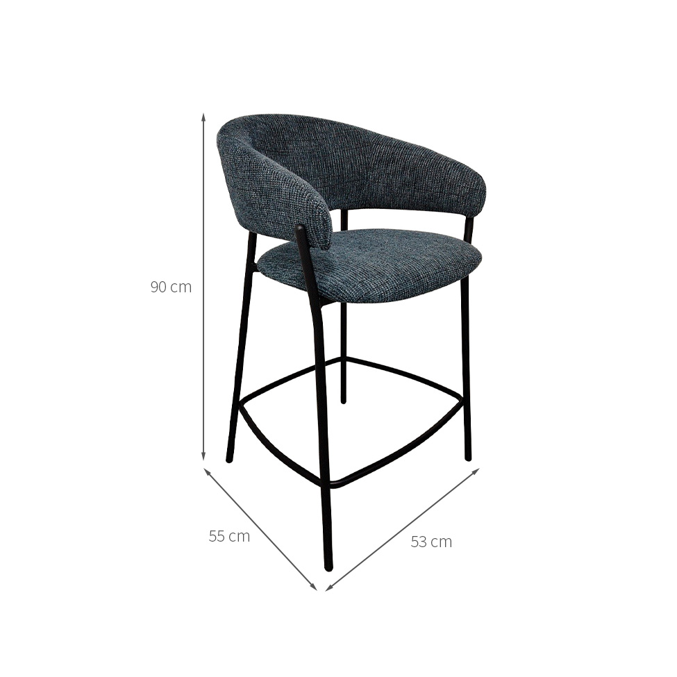 Conjunto com 2 Banquetas Fixas Leone Jeans