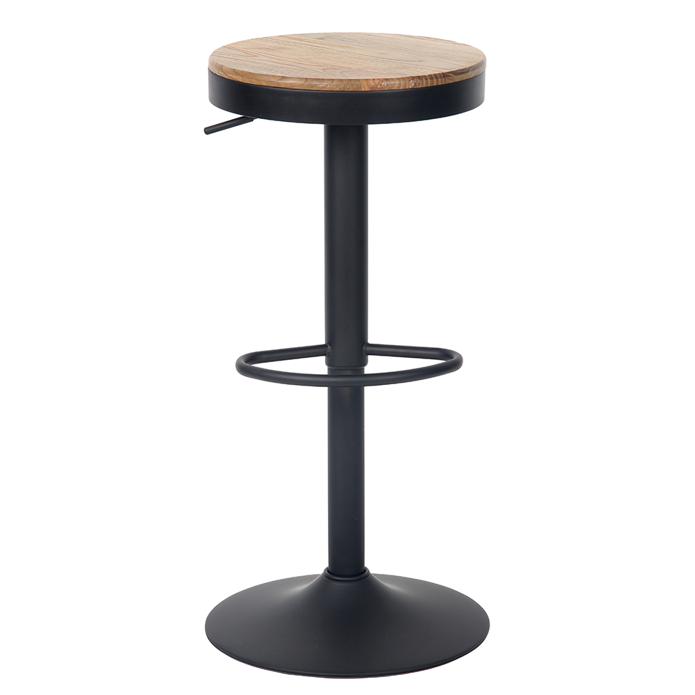 Conjunto com 2 Banquetas Giratórias Bayonne Preto