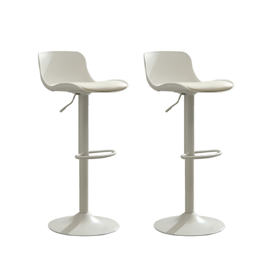 Conjunto com 2 Banquetas Giratórias Reims Branco