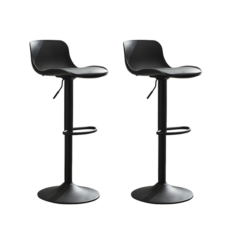 Conjunto com 2 Banquetas Giratórias Reims Preto