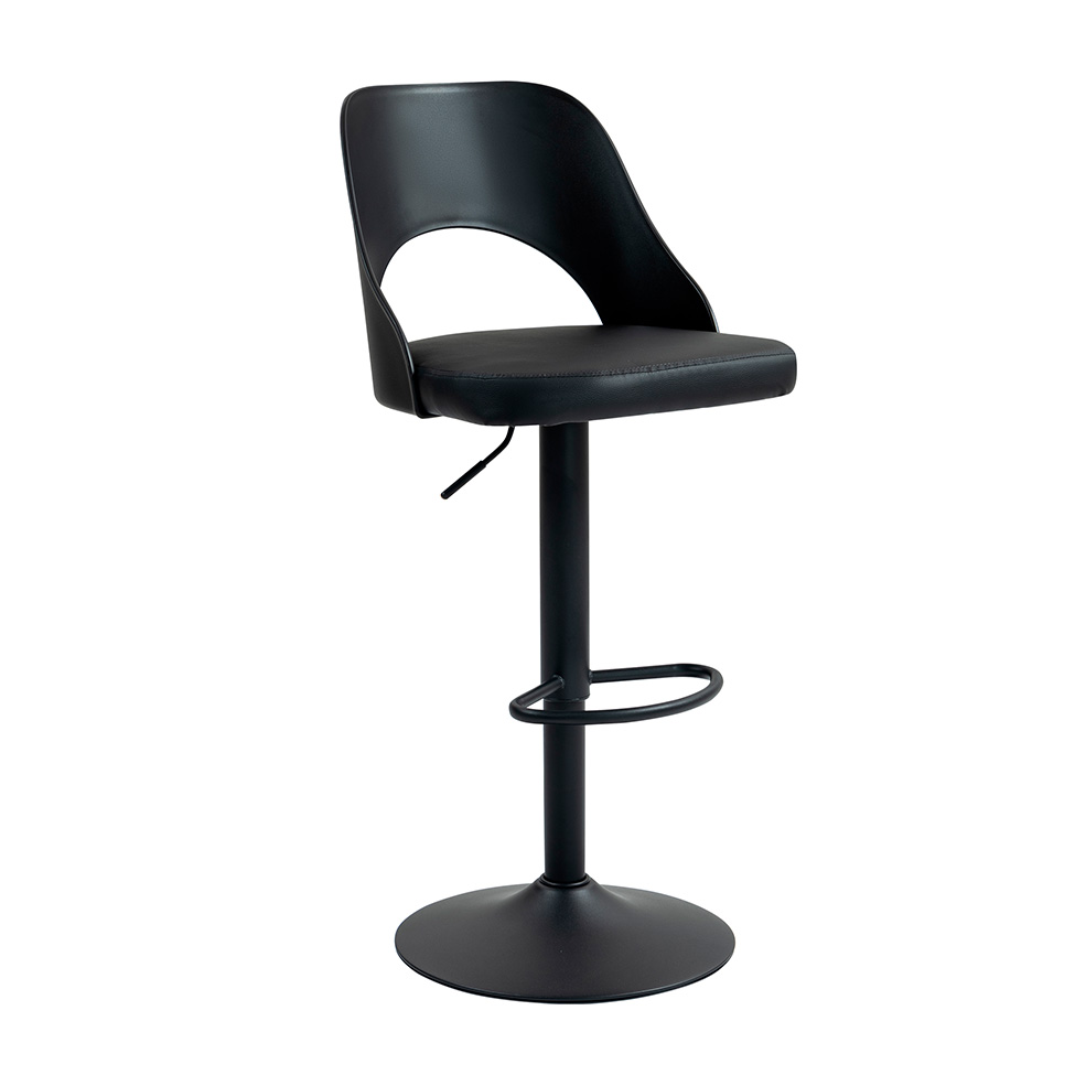 Conjunto com 2 Banquetas Giratórias Riva Preto