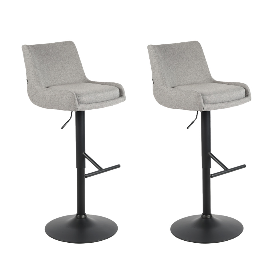 Conjunto com 2 Banquetas Giratórias Sommer Cinza