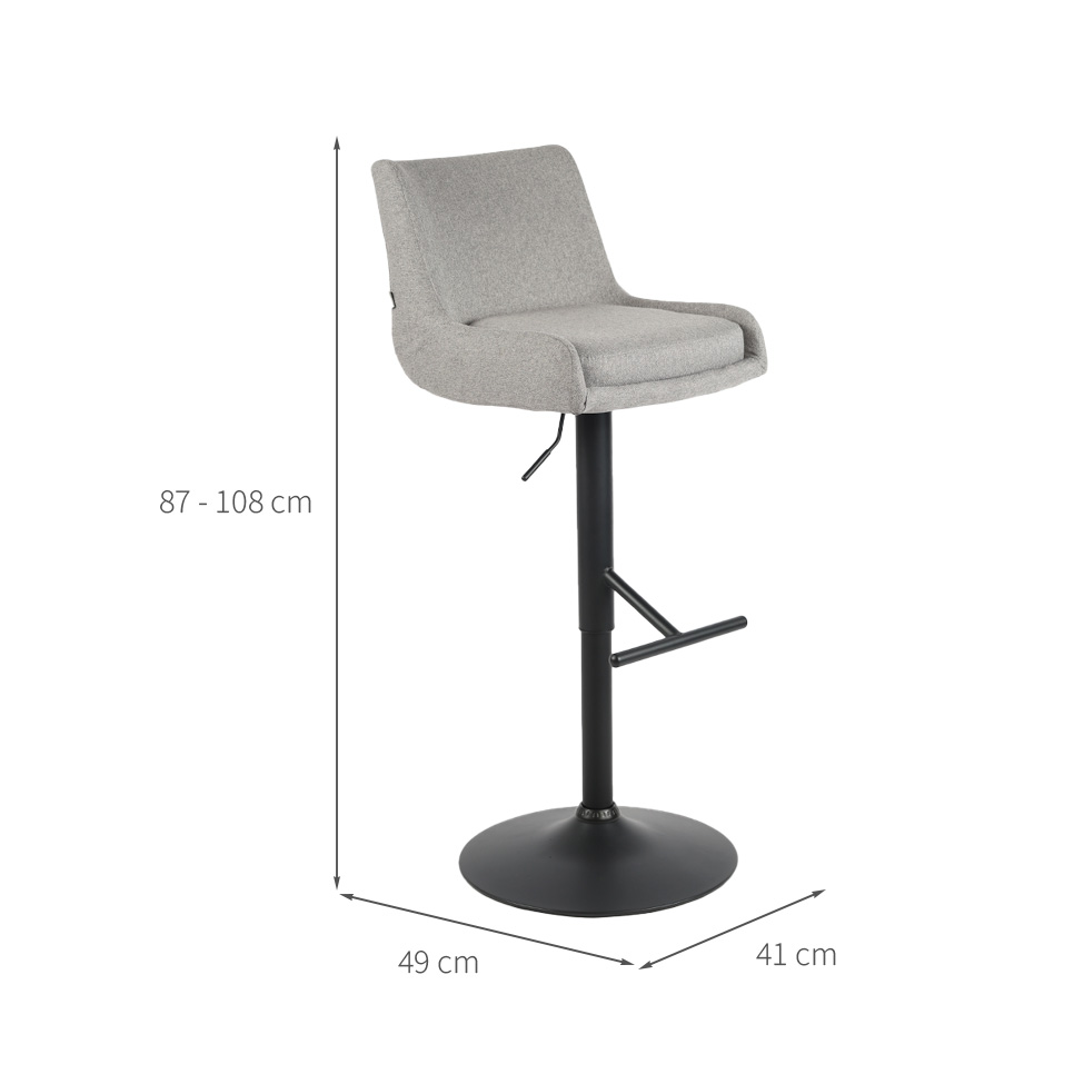 Conjunto com 2 Banquetas Giratórias Sommer Cinza
