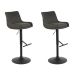 Conjunto com 2 Banquetas Giratórias Sommer Cinza Escuro