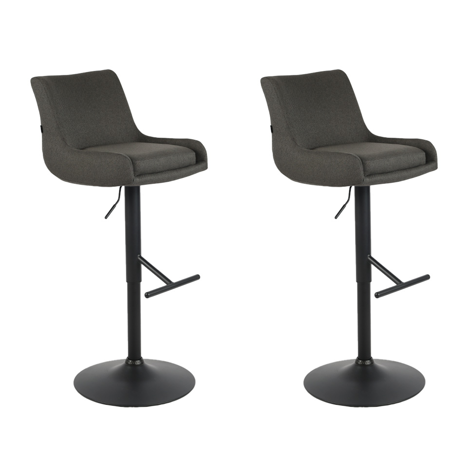 Conjunto com 2 Banquetas Giratórias Sommer Cinza Escuro