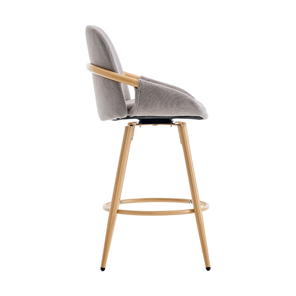 Conjunto com 2 Banquetas Vita Cinza Claro