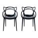 Conjunto com 2 Cadeiras Allegra Preta