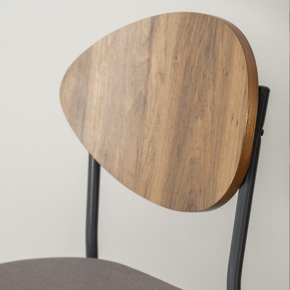 Conjunto com 2 Cadeiras Bella Wood Cinza