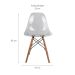 Conjunto com 2 Cadeiras Charles Eames Cristal
