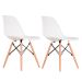 Conjunto com 2 Cadeiras Charles Eames I Branco