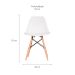 Conjunto com 2 Cadeiras Charles Eames I Branco
