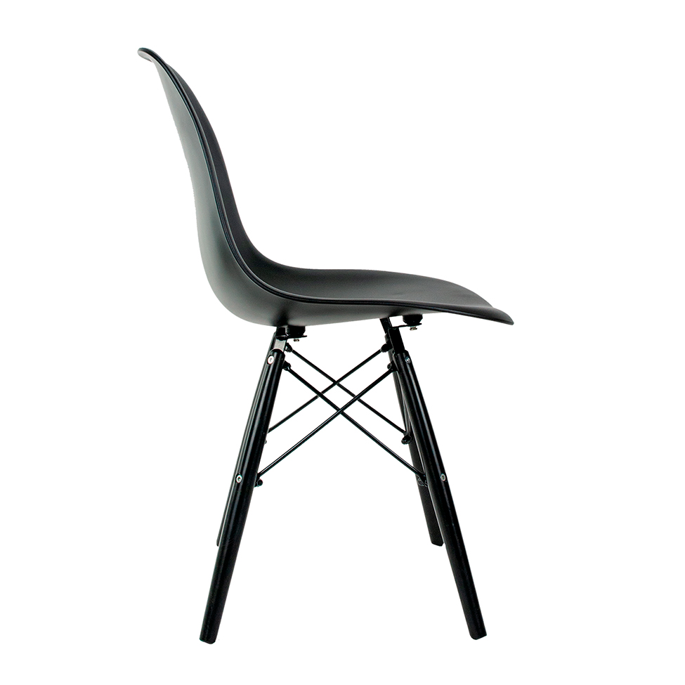 Conjunto com 2 Cadeiras Charles Eames II Preto