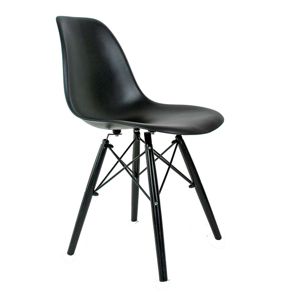 Conjunto com 2 Cadeiras Charles Eames Preto